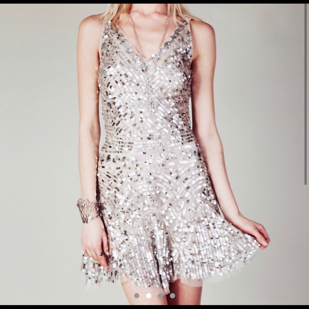 NWT Free People Sequin Mesh Dress